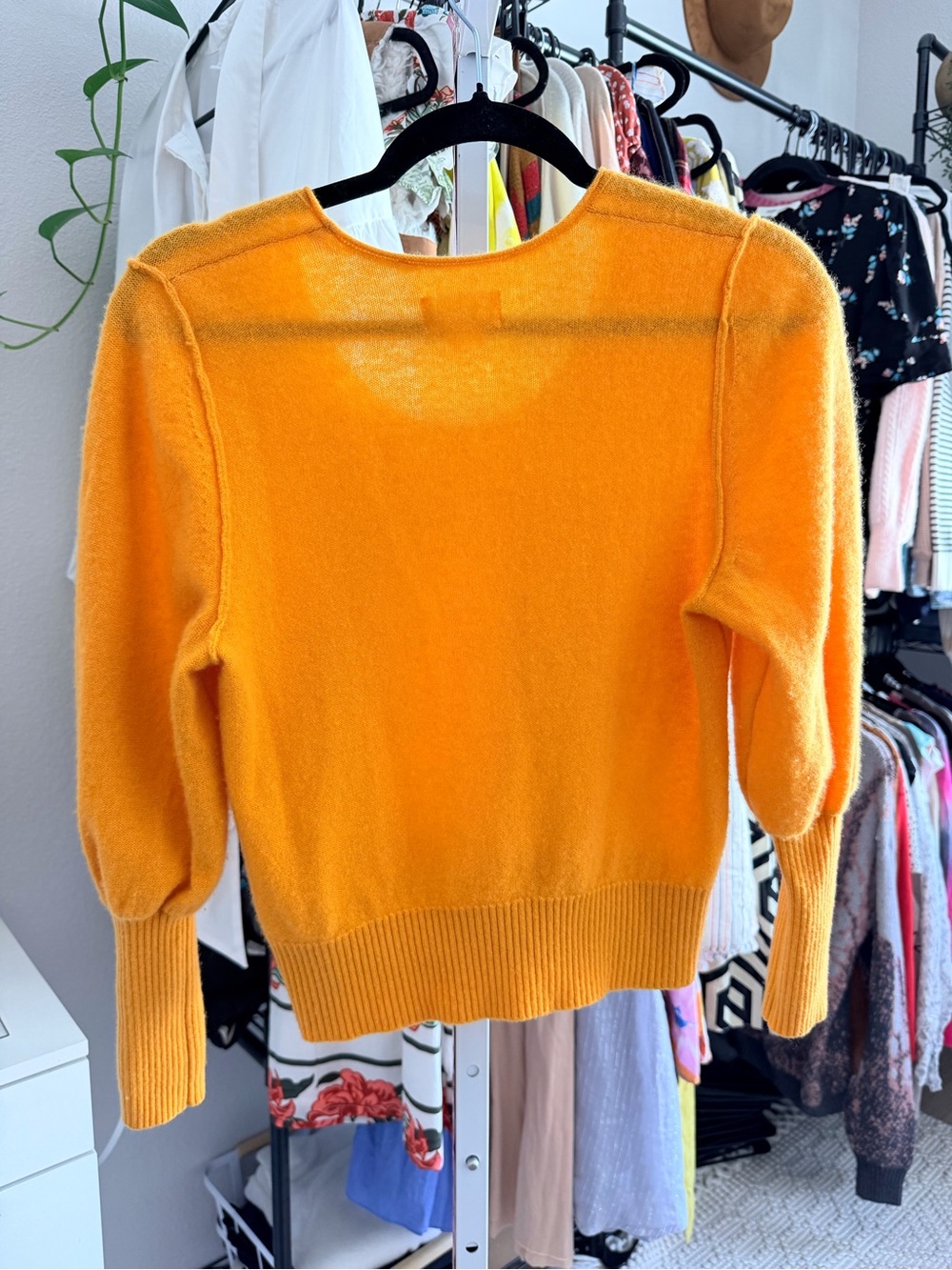 Anthropologie Maeve Bedford Cashmere Sweater Size XSP Orange - Picture 6 of 10